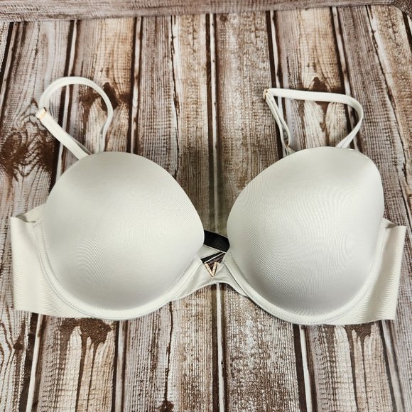 VICTORIA'S SECRET Women's 34C Gray Silver  Push-Up Underwire Padded Diamond Bra - Picture 1 of 6